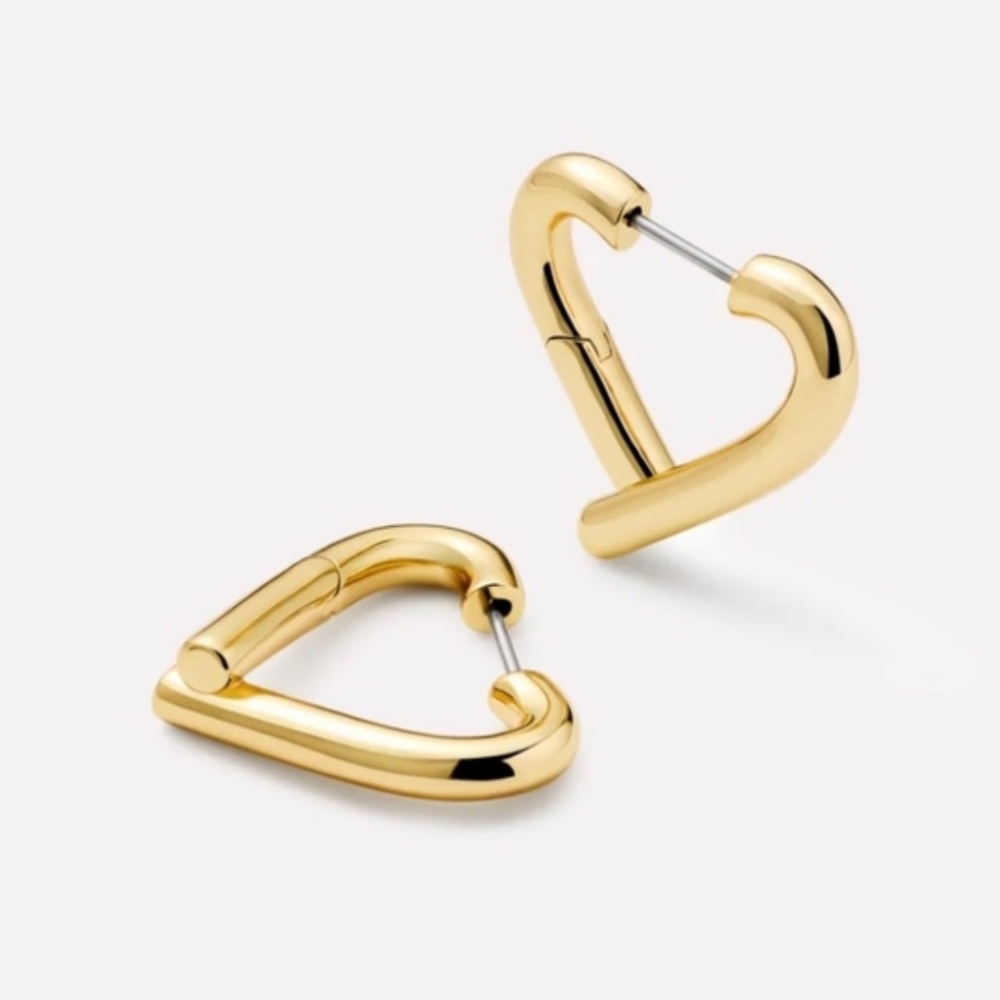 Ana Luisa Keilan Heart Gold Earrings
